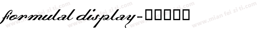 formulal display字体转换